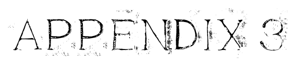 Appendix 3 font